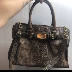 Rare Vintage 1981 distressed leather Michael kors Tote